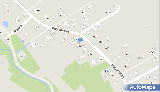 Rzeszów, Matysowska, 36, mapa Rzeszów