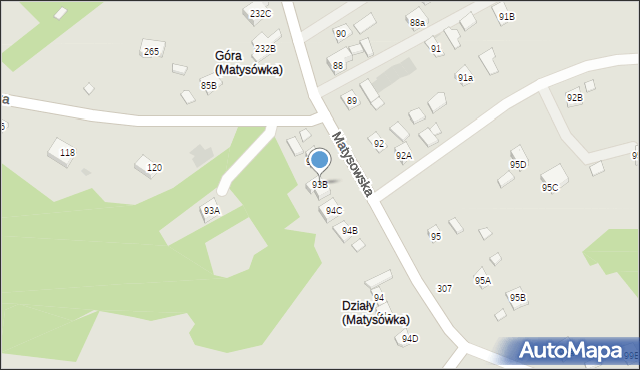 Rzeszów, Matysowska, 93B, mapa Rzeszów