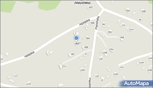 Rzeszów, Matysowska, 98D, mapa Rzeszów
