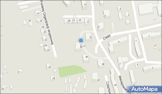 Sandomierz, Maciejowskiego Ignacego, 34, mapa Sandomierza