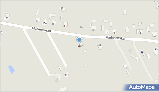 Sędziszów, Marianowska, 11a, mapa Sędziszów