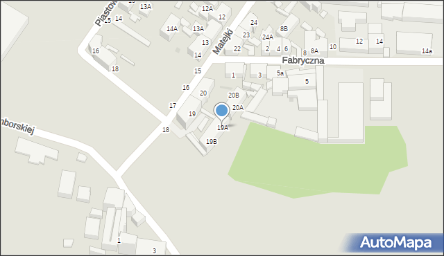 Siemianowice Śląskie, Matejki Jana, 19A, mapa Siemianowice Śląskie