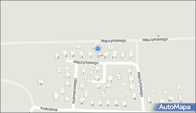 Sieradz, Mączyńskiego Jana, 10, mapa Sieradz