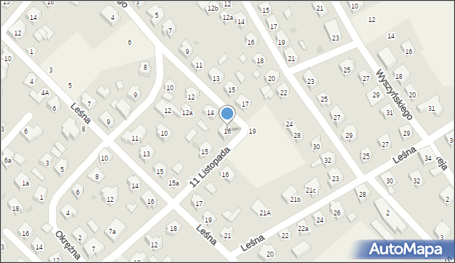 Sierakowice, Majkowskiego Aleksandra, dr., 16, mapa Sierakowice