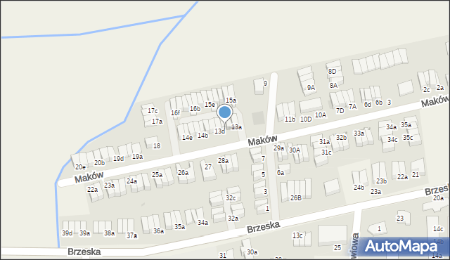 Skarbimierz-Osiedle, Maków, 13c, mapa Skarbimierz-Osiedle