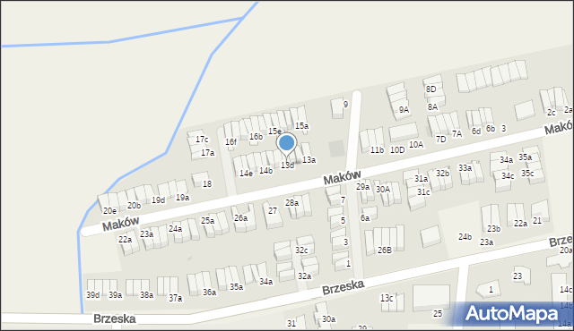 Skarbimierz-Osiedle, Maków, 13d, mapa Skarbimierz-Osiedle