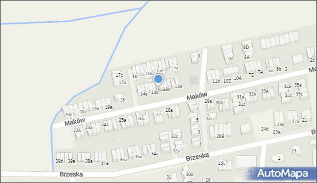 Skarbimierz-Osiedle, Maków, 14a, mapa Skarbimierz-Osiedle