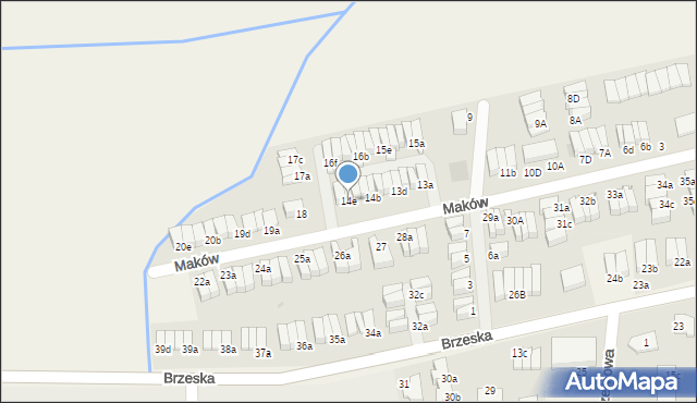 Skarbimierz-Osiedle, Maków, 14e, mapa Skarbimierz-Osiedle