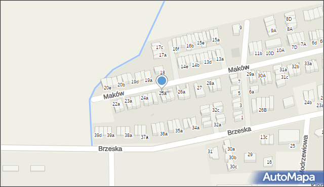 Skarbimierz-Osiedle, Maków, 25a, mapa Skarbimierz-Osiedle