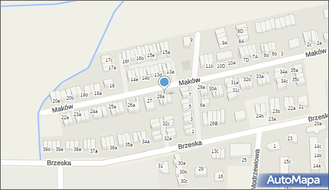 Skarbimierz-Osiedle, Maków, 28b, mapa Skarbimierz-Osiedle