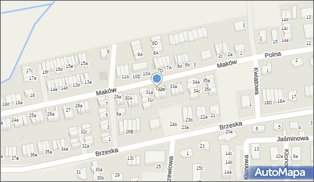 Skarbimierz-Osiedle, Maków, 32a, mapa Skarbimierz-Osiedle