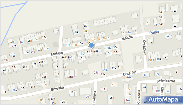 Skarbimierz-Osiedle, Maków, 32c, mapa Skarbimierz-Osiedle