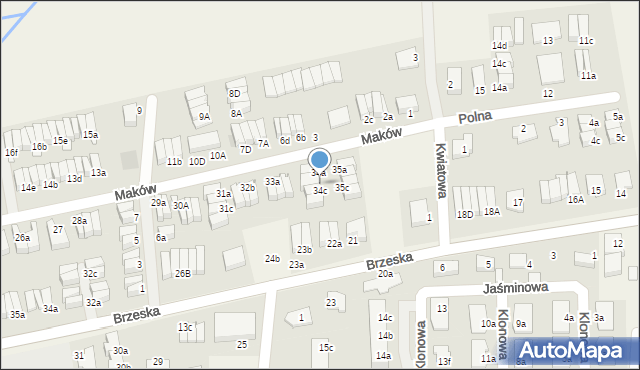 Skarbimierz-Osiedle, Maków, 34b, mapa Skarbimierz-Osiedle