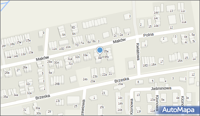 Skarbimierz-Osiedle, Maków, 34c, mapa Skarbimierz-Osiedle