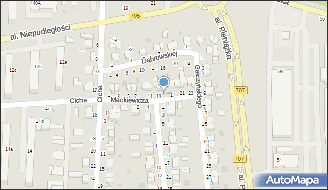 Skierniewice, Mackiewicza Józefa, 15, mapa Skierniewic