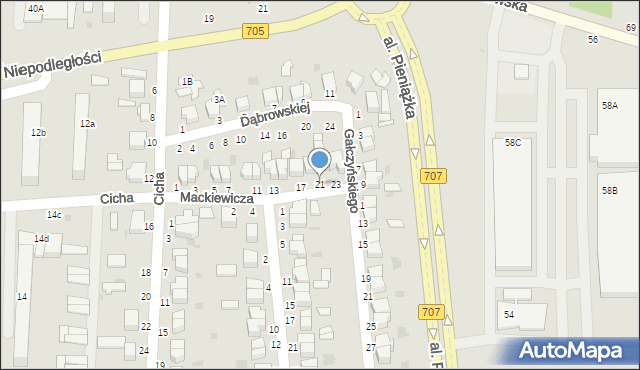 Skierniewice, Mackiewicza Józefa, 21, mapa Skierniewic