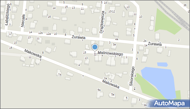 Skierniewice, Malinowskiego Edmunda, prof., 11, mapa Skierniewic