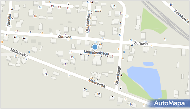 Skierniewice, Malinowskiego Edmunda, prof., 7, mapa Skierniewic