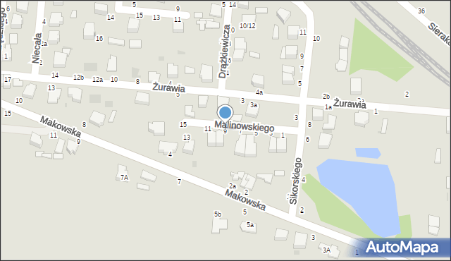 Skierniewice, Malinowskiego Edmunda, prof., 9, mapa Skierniewic