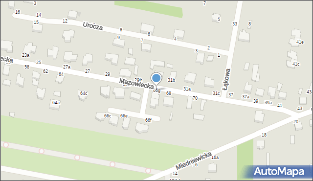 Skierniewice, Mazowiecka, 66g, mapa Skierniewic