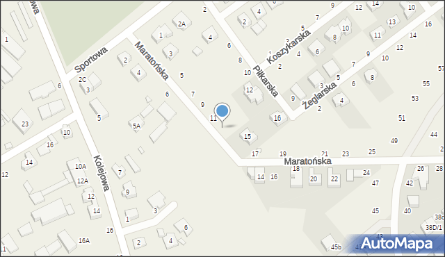 Skórzewo, Maratońska, 13, mapa Skórzewo