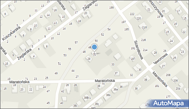 Skórzewo, Maratońska, 31, mapa Skórzewo