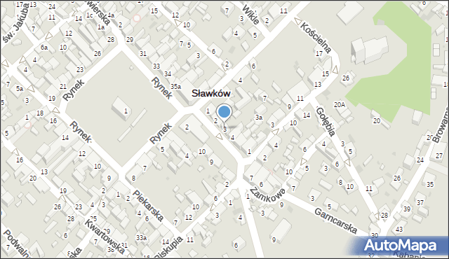 Sławków, Mały Rynek, 3, mapa Sławków