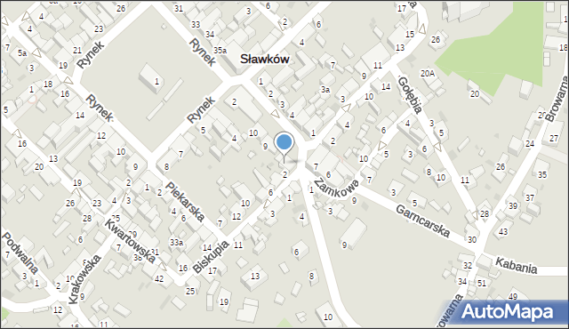 Sławków, Mały Rynek, 8, mapa Sławków