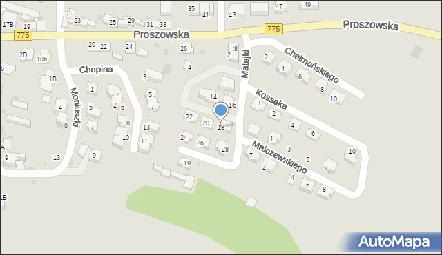 Słomniki, Matejki Jana, 18, mapa Słomniki