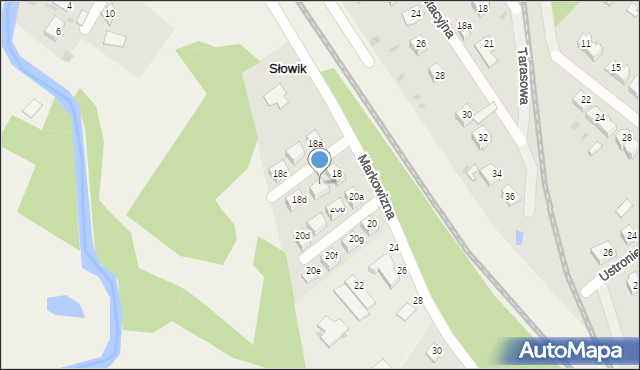 Słowik, Markowizna, 18e, mapa Słowik