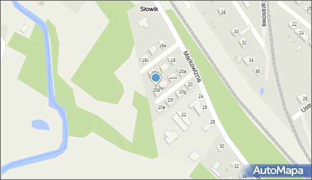 Słowik, Markowizna, 20d, mapa Słowik