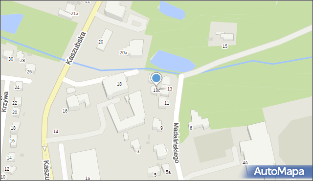 Słupsk, Madalińskiego Antoniego Józefa, gen., 13c, mapa Słupska