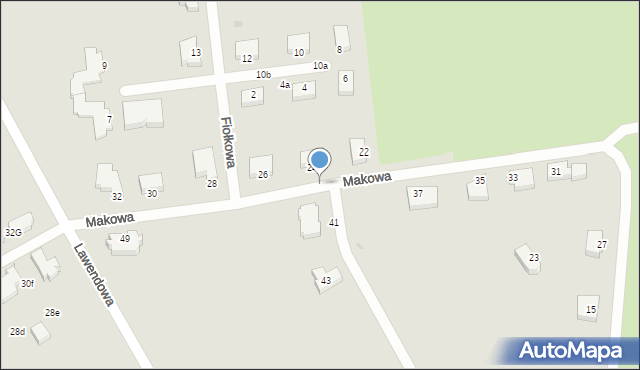 Słupsk, Makowa, 24a, mapa Słupska