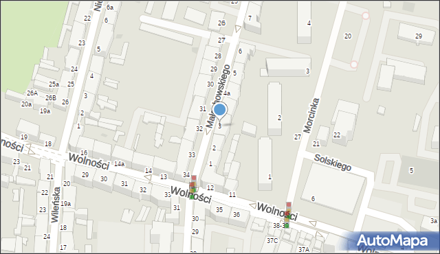 Słupsk, Małachowskiego Stanisława, 3, mapa Słupska