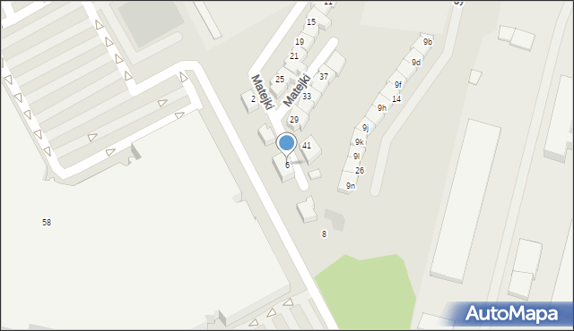 Słupsk, Matejki Jana, 6, mapa Słupska