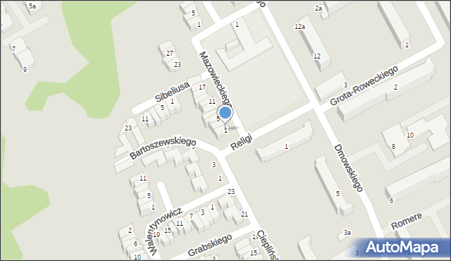 Słupsk, Mazowieckiego Tadeusza, 1, mapa Słupska