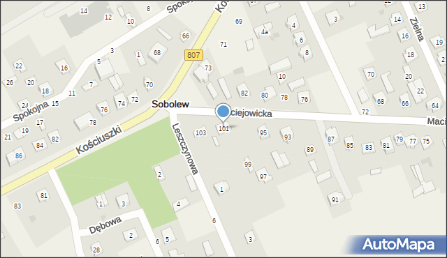 Sobolew, Maciejowicka, 101, mapa Sobolew