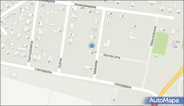 Sochaczew, Makowa, 12, mapa Sochaczew
