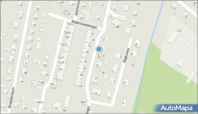 Sokołów Podlaski, Malinowskiego, 21, mapa Sokołów Podlaski