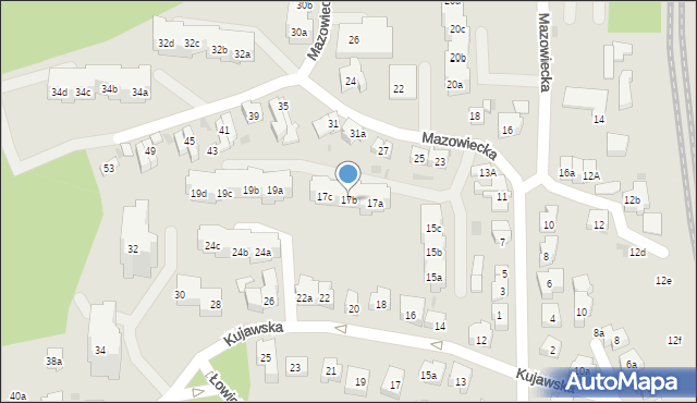 Sopot, Mazowiecka, 17b, mapa Sopotu