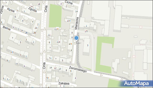 Sosnowiec, Mariacka, 4ii, mapa Sosnowca