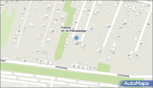 Sosnowiec, Makuszyńskiego Kornela, 19C, mapa Sosnowca