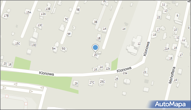 Sosnowiec, Makuszyńskiego Kornela, 1C, mapa Sosnowca