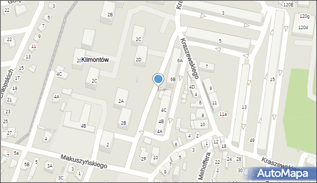 Sosnowiec, Makuszyńskiego Kornela, 5j, mapa Sosnowca