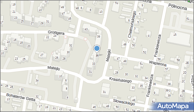 Sosnowiec, Matejki Jana, 35, mapa Sosnowca