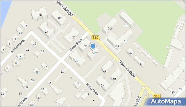 Śrem, Makuszyńskiego Kornela, 2d, mapa Śrem