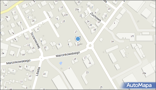 Środa Wielkopolska, Marcinkowskiego Karola, 10, mapa Środa Wielkopolska