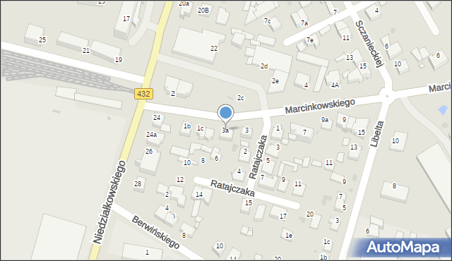 Środa Wielkopolska, Marcinkowskiego Karola, 3a, mapa Środa Wielkopolska