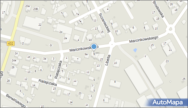 Środa Wielkopolska, Marcinkowskiego Karola, 9, mapa Środa Wielkopolska
