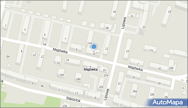 Starachowice, Majówka, 11, mapa Starachowic